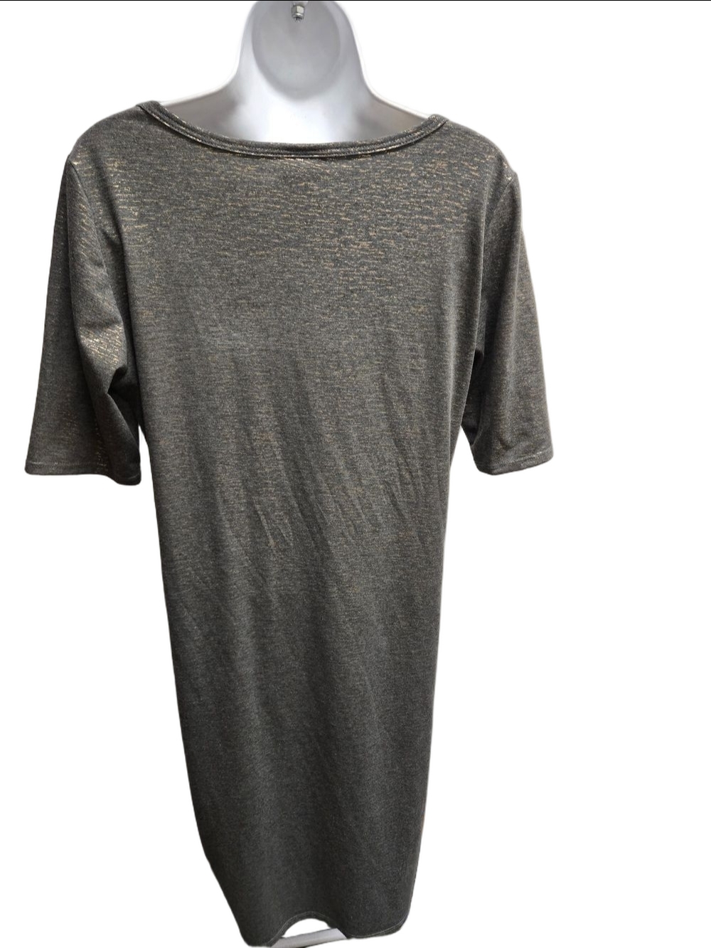 LuLaRoe Gray Metallic Midi Dress - Picture 2 of 4